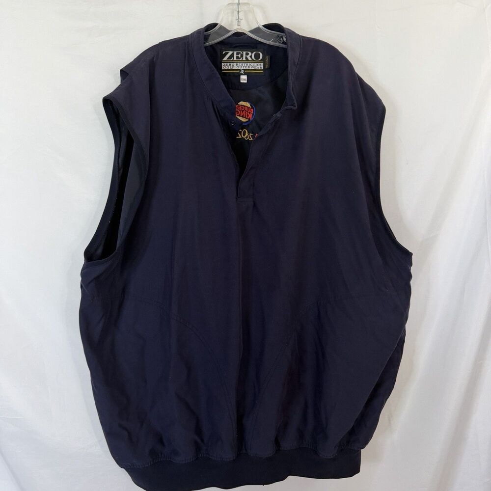 Zero Restriction Navy Golf Vest Mens 3XL Wind Jacket Zip